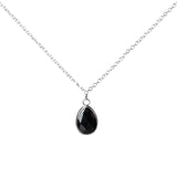 Modern Glam: Black Spinel Sterling Silver Necklace