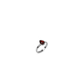 Statement Elegance: Garnet Sterling Silver Fashion Ring