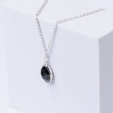 Modern Glam: Black Spinel Sterling Silver Necklace