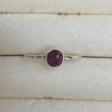 Luxury Ruby Stacking Ring | Handcrafted UK Elegance