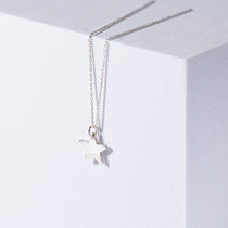 Star Sterling Silver Necklace on White Box 