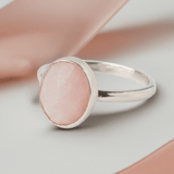 Anniversary Gift: Pink Opal Statement Ring | A Symbol of Love & Healing