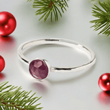 Christmas Gift: Luxury Ruby Stacking Ring | Handmade in the UK