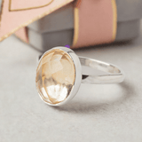 Anniversary Gift: Citrine Statement Ring | Symbol of Joy & Love