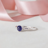 Iolite Birthstone Ring | Handmade Sterling Silver Birthday Gift