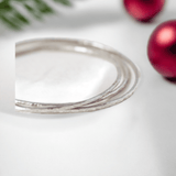 Christmas Gift: Russian Bangle Set in Sterling Silver