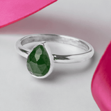 Green Envy: Chic Jade Sterling Silver Ring