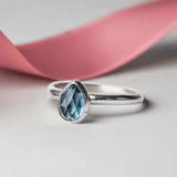 London Blue Topaz Birthstone Ring | Thoughtful December Birthday Gift