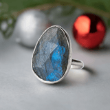 Christmas Gift: Labradorite Statement Ring | Handcrafted Sterling Silver