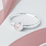 May Birthstone Rose Quartz Ring | Perfect Birthday Gift