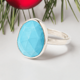 Christmas Charm: Turquoise Sterling Silver Ring