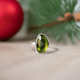 Christmas Gift: Peridot Statement Ring | Handcrafted Sterling Silver