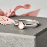 Citrine Birthstone Stacking Ring | Handmade Sterling Silver November Gift