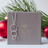 Christmas Gift: Sterling Silver Drop Necklace | Handcrafted Elegance