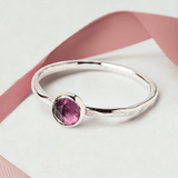 January Birthstone Rhodolite Garnet Ring | Perfect Birthday Gift