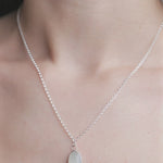 Sterling Silver Moonstone Pendent Necklace, worn on model movie