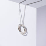 Russian Ring Necklace Sterling Silver on White Box 